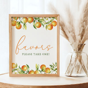 A Little Cutie Is On The Way Shower Favor Sign