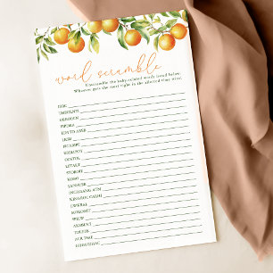 A Little Cutie Is On The Way Word Scramble Game