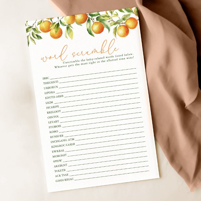 A Little Cutie Is On The Way Word Scramble Game (Creator Uploaded)