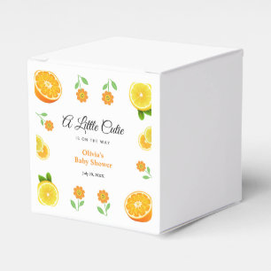 A Little Cutie Lemon Citrus Orange Baby Shower Favor Boxes