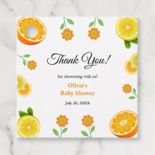 A Little Cutie Lemon Citrus Thank You Baby Shower  Favor Tags