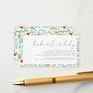 A Little Cutie Modern Baby Shower Books for Baby Enclosure Card