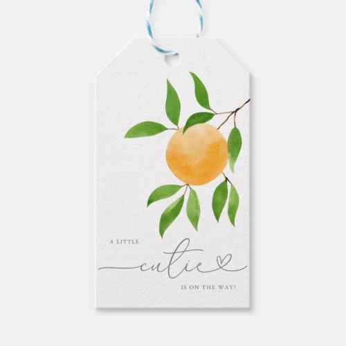 A Little Cutie Modern Baby Shower Favor Tag