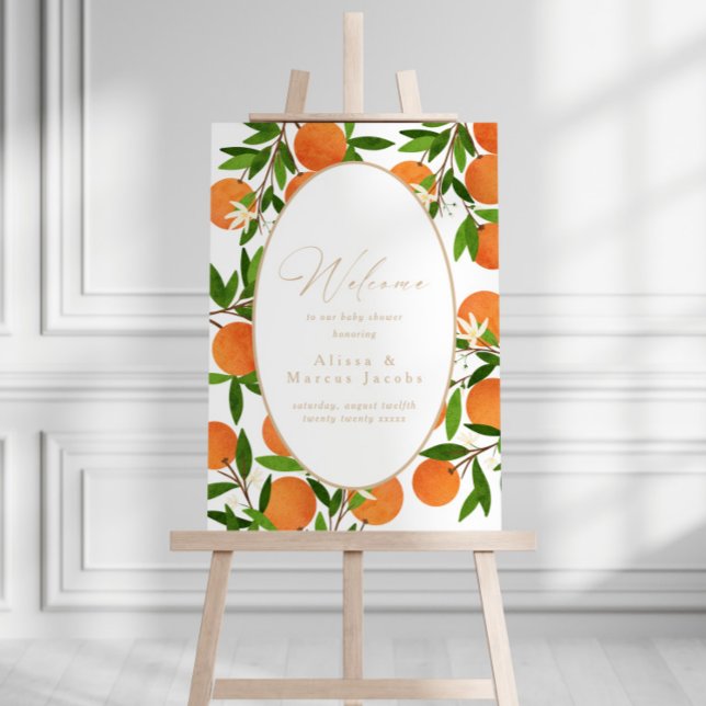 A Little Cutie | Modern Citrus Welcome Sign (Creator Uploaded)