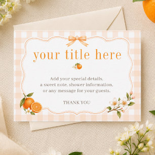 A Little Cutie Neutral Baby Shower Create Your Own Enclosure Card