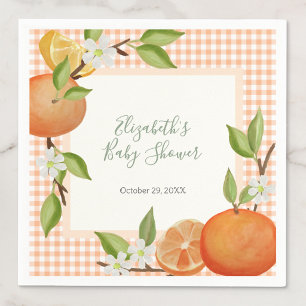 A Little Cutie On The Way Baby Shower Napkin