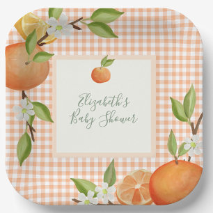 A Little Cutie On The Way Baby Shower Paper Plates