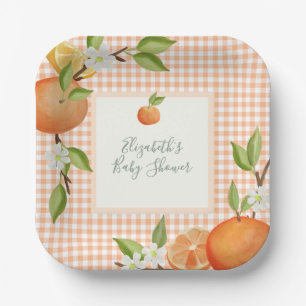 A Little Cutie On The Way Baby Shower Paper Plates