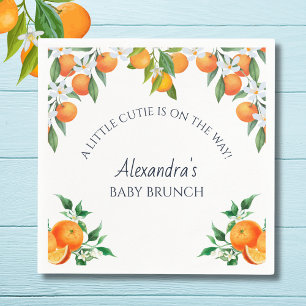 A Little Cutie Orange Citrus Baby Brunch Napkins