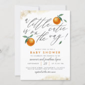 A Little Cutie Orange Gender Neutral Baby Shower Invitation (Front)
