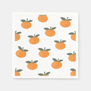 A Little Cutie Orange Gender Neutral Baby Shower Napkins