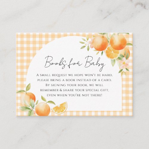 A Little Cutie Orange Gingham Citrus baby shower  