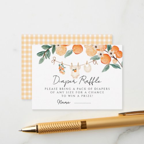 A Little Cutie Orange Gingham Citrus  Baby Shower 