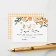 A Little Cutie Orange Gingham Citrus Baby Shower