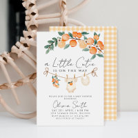 A Little Cutie Orange Gingham Citrus Baby Shower