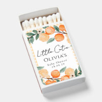 A Little Cutie Orange Gingham Citrus Baby Shower