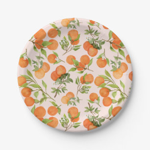 A Little Cutie Patterned Baby Shower Paper Plates