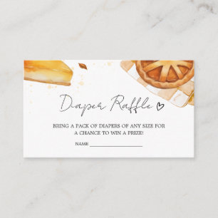 A Little Cutie Pie Baby Shower Diaper Raffle Enclosure Card