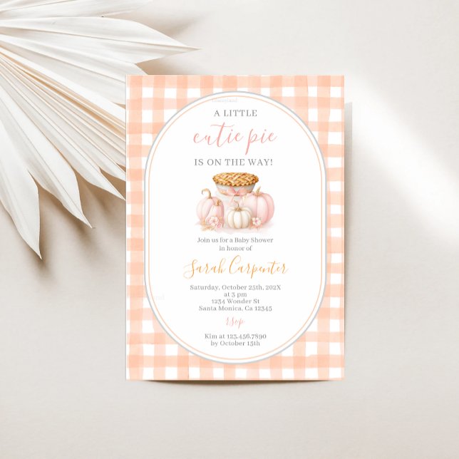 A Little Cutie Pie Baby Shower Invitation (Creator Uploaded)