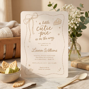 A Little Cutie Pie Baby Shower Invitation