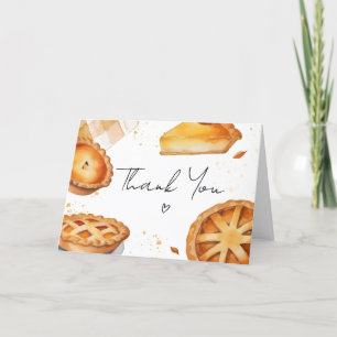 A Little Cutie Pie Baby Shower Letterpress Thank You Card