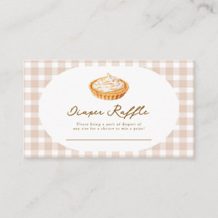 A Little Cutie Pie Baby Shower Raffle Card