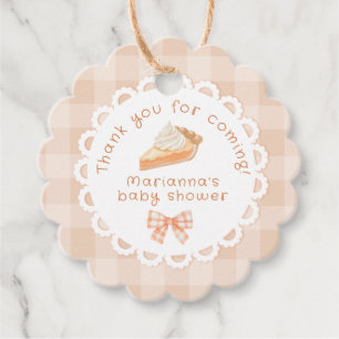 A little cutie Pie Baby shower Thank you Favor Tags