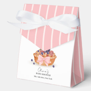 A Little Cutie Pie Berry Bow Baby Shower Favor Boxes