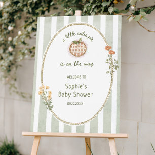 A Little Cutie Pie Cottage Baby Shower Welcome Foam Board