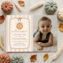 A Little Cutie Pie Fall 1st Birthday Photo