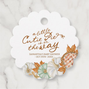 A Little Cutie Pie Fall Baby Shower Favor Tags