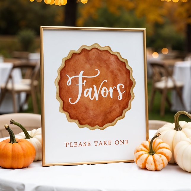 A Little Cutie Pie Fall Baby Shower Favors Sign (Creator Uploaded)