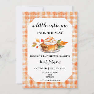 A little cutie pie fall baby shower invitation