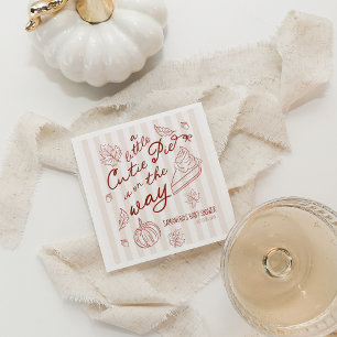 A Little Cutie Pie Fall Baby Shower Pumpkin Napkins