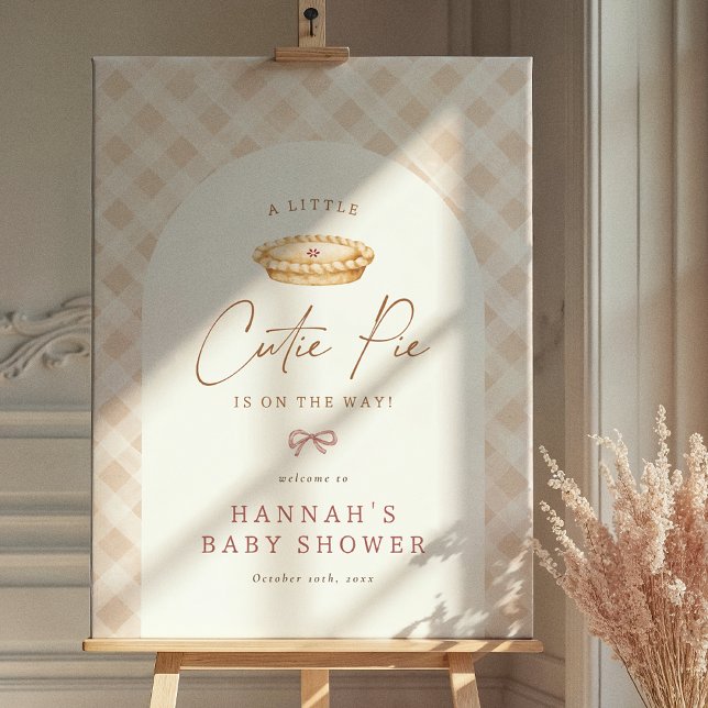 A Little Cutie Pie Fall Baby Shower Welcome Sign (Creator Uploaded)