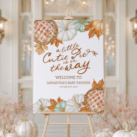 A Little Cutie Pie Fall Baby Shower Welcome Sign