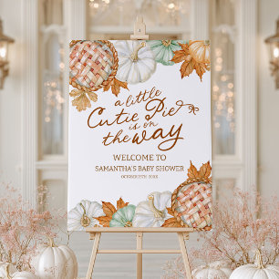 A Little Cutie Pie Fall Baby Shower Welcome Sign