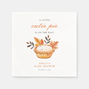 A Little Cutie Pie Fall Floral Baby Shower Napkins