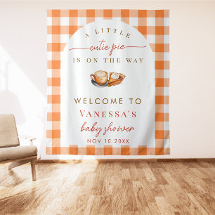 A Little Cutie Pie Fall Theme Baby Shower Backdrop