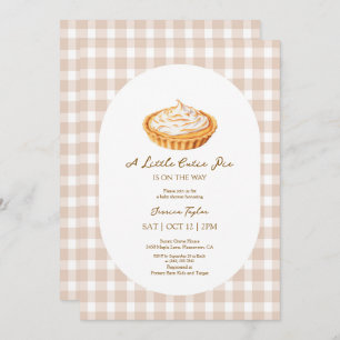 A Little Cutie Pie Gingham Baby Shower Invitation