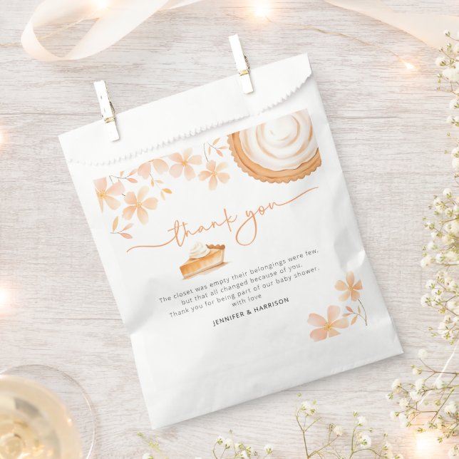 A Little Cutie Pie Is Baking | Baby Shower Favor Bag (Clipped)