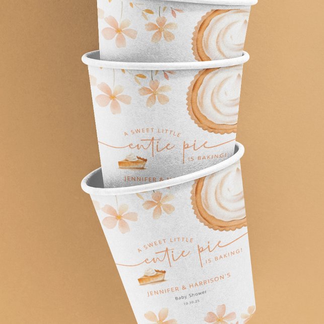 A Little Cutie Pie Is Baking | Baby Shower Paper Cups (Creator Uploaded)