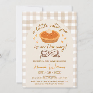 A little Cutie Pie is on his way Invitation