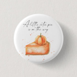 "A little cutie pie is on the way" baby shower Button