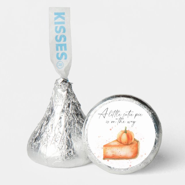 "A little cutie pie is on the way" baby shower Hershey®'s Kisses® (Front)