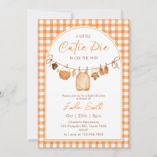 A little Cutie Pie is on the way Baby shower Invitation