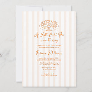A little Cutie Pie is on the Way Baby Shower Invitation