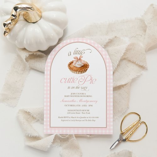 A Little Cutie Pie Is On The Way Baby Shower Invitation
