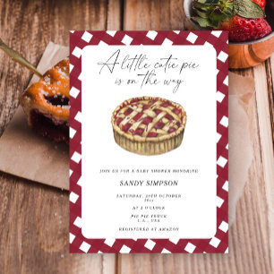 A Little Cutie Pie is on the way Baby Shower Invitation