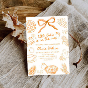 A Little Cutie Pie is on the Way Baby Shower Party Invitation